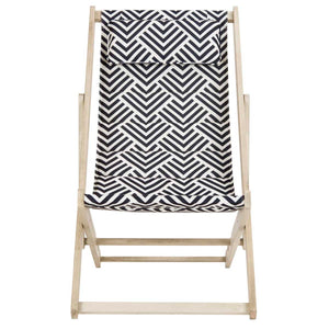 Safavieh Rive Foldable Sling Chair - White Wash/Navy