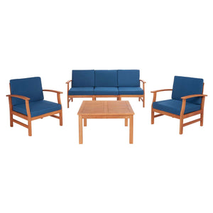 Safavieh Parcer 4 Pc Living Set - Natural/Navy