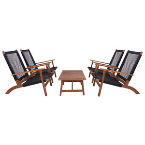 Safavieh Deven 5 Pc Coffee Set - Natural / Black Rope
