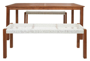 Safavieh Aquina Dining Set - Natural / White