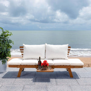 Safavieh Emely Outdoor Daybed - Natural / White