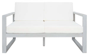 Safavieh Emiko Outdoor Bench - Grey / Beige