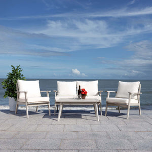 Safavieh Castalia 4 Piece Outdoor Living Se - Grey / Beige