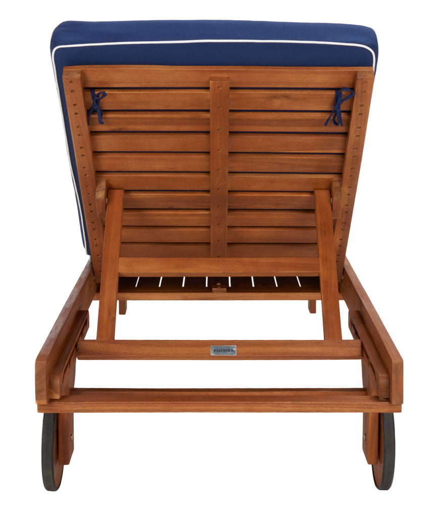 Safavieh Newport Lounge Chair - Natural / Navy
