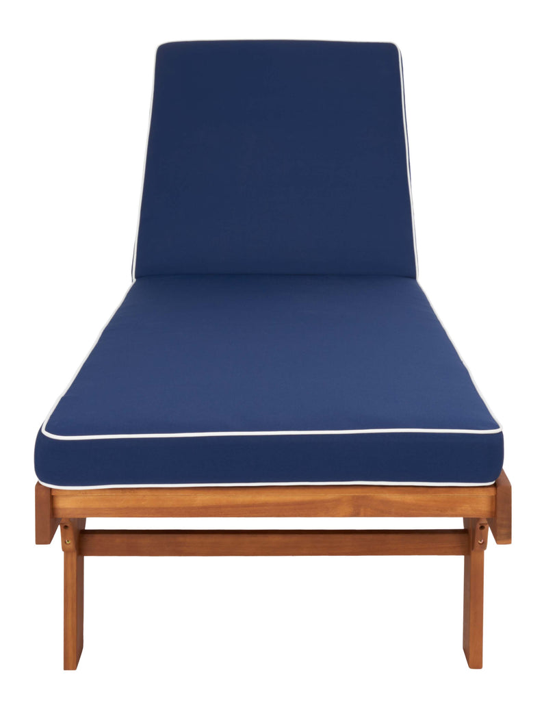 Safavieh Newport Lounge Chair - Natural / Navy