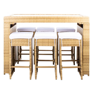 Safavieh Horus Dining Set - Natural / White