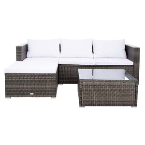Safavieh Madalina Living Set - Grey Brown / White