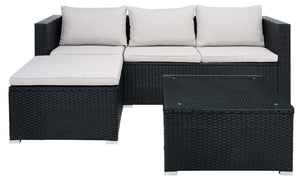 Safavieh Madalina Living Set - Black / Light Grey