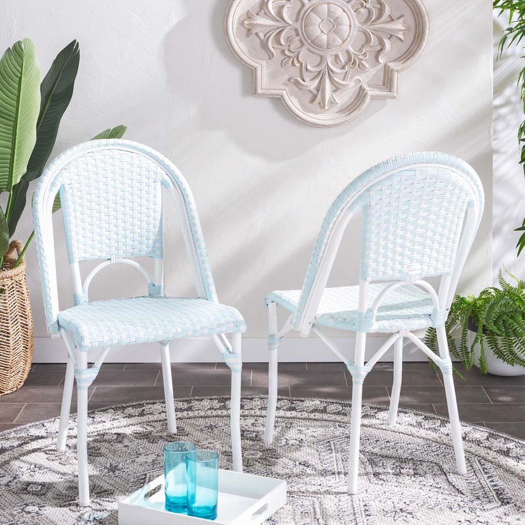 Safavieh California Side Chair - Baby Blue / White