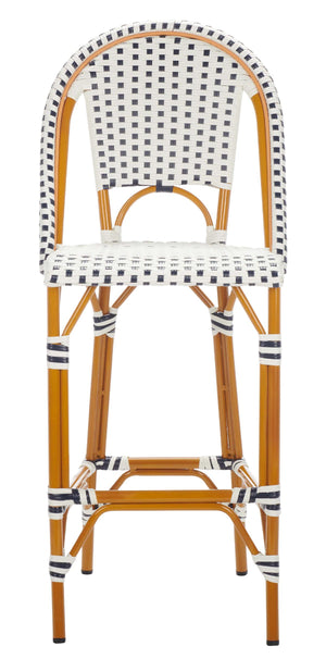Safavieh California Bar Stool - White / Navy