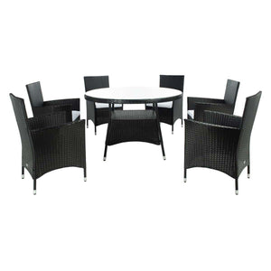 Safavieh Challe Dining Set - Black / White