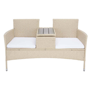 Safavieh Viora Loveseat - Beige/White Cushion