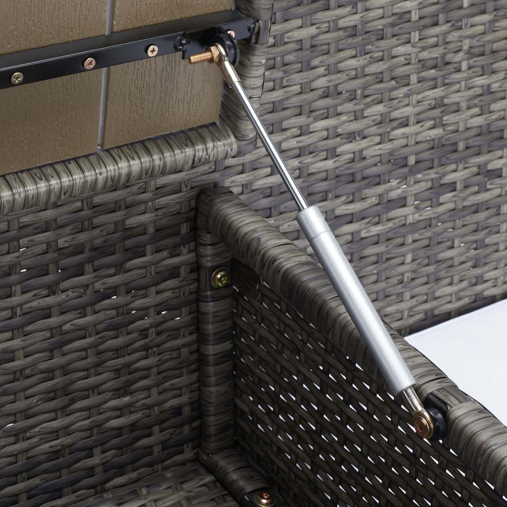 Safavieh Viora Loveseat - Grey Brown/White Cushion