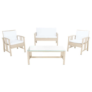 Safavieh Reslor 4 Piece Living Set - Grey / White