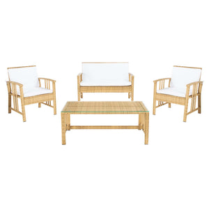 Safavieh Reslor 4 Pc Living Set - Natural / White
