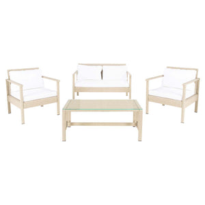 Safavieh Garnen 4 Piece Living Set - Grey / White