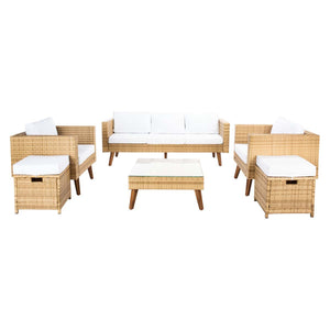 Safavieh Presla 6 Pc Living Set - Natural / White