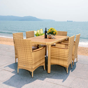 Safavieh Ashwin Dining Set - Natural / White