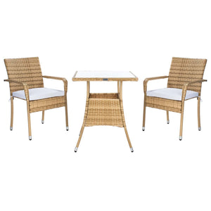 Safavieh Laban Bistro Set - Natural / White