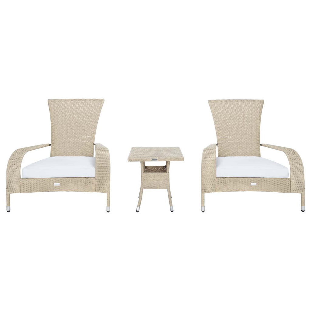 Safavieh Edna 3 Piece Lounge Set - Beige / White