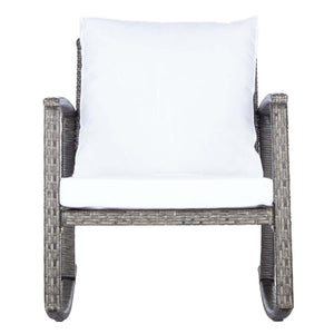 Safavieh Daire Rocking Chair - Grey Brown / White