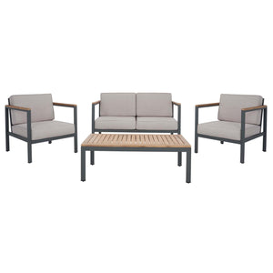 Safavieh Chicopee 4 Piece Living Set - Grey / Light Grey