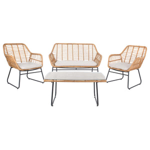 Safavieh Roston 4Pc Living Set - Natural / Beige