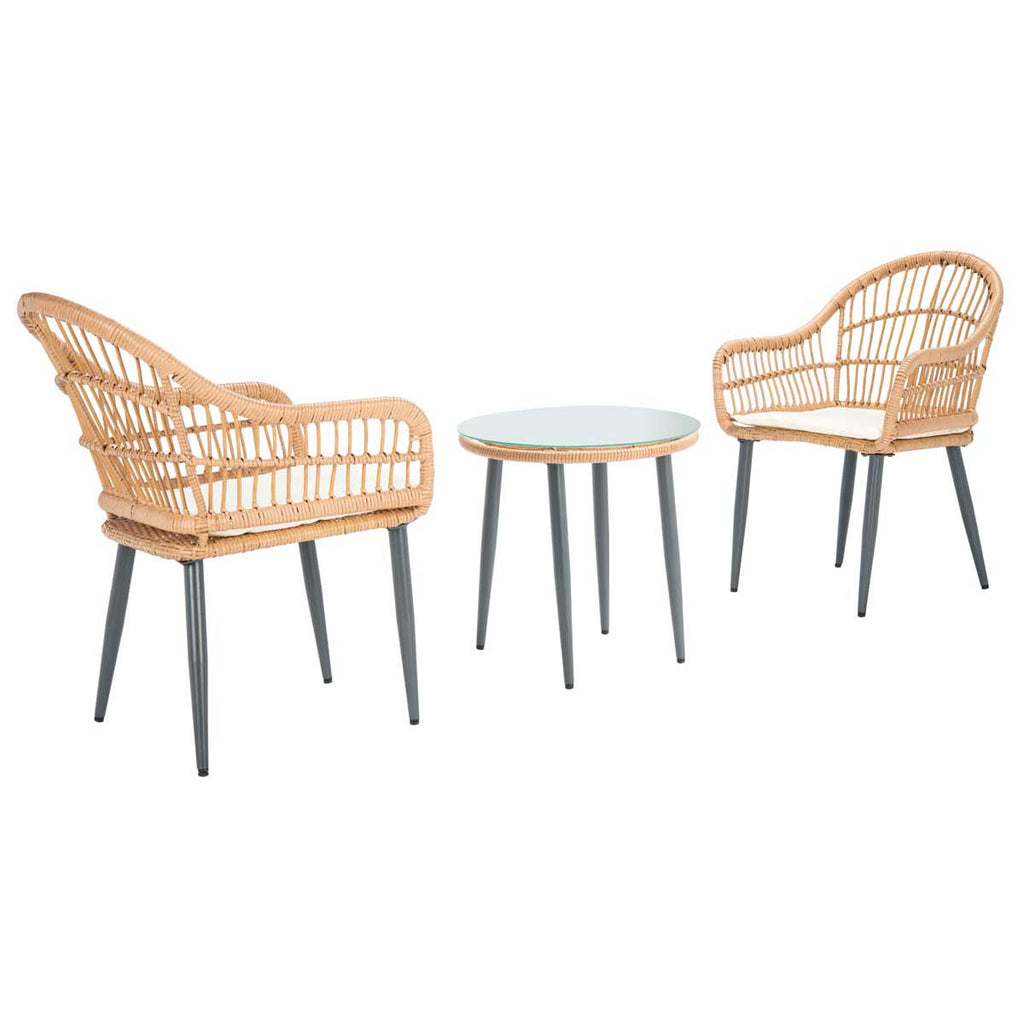 Safavieh Berlen 3Pc Lounger Set - Natural / Beige