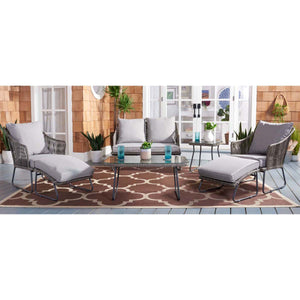 Safavieh Lonra 7 Piece Lounger Set - Grey / Grey