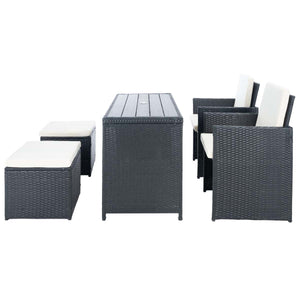 Safavieh Dranda 5 Pc Dining Set - Black / Beige
