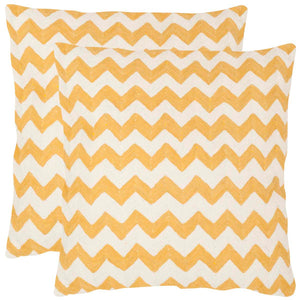 Safavieh Striped Tealea Pillow Mustard