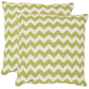 Safavieh Striped Tealea Pillow Lime Green