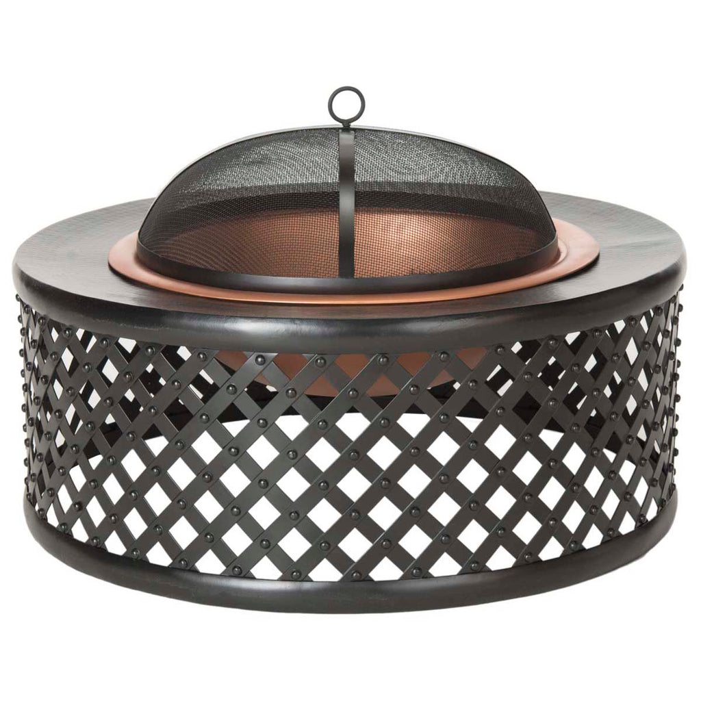 Safavieh Jamaica Fire Pit - Copper/Black