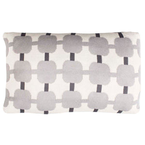 Safavieh Retro Square Pillow - Light Grey/Dark Grey