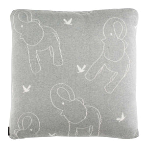 Safavieh Ella Knit Pillow - Light Grey/Ivory