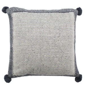 Safavieh Dania Knit Pillow - Dark Grey/Natural/Silver
