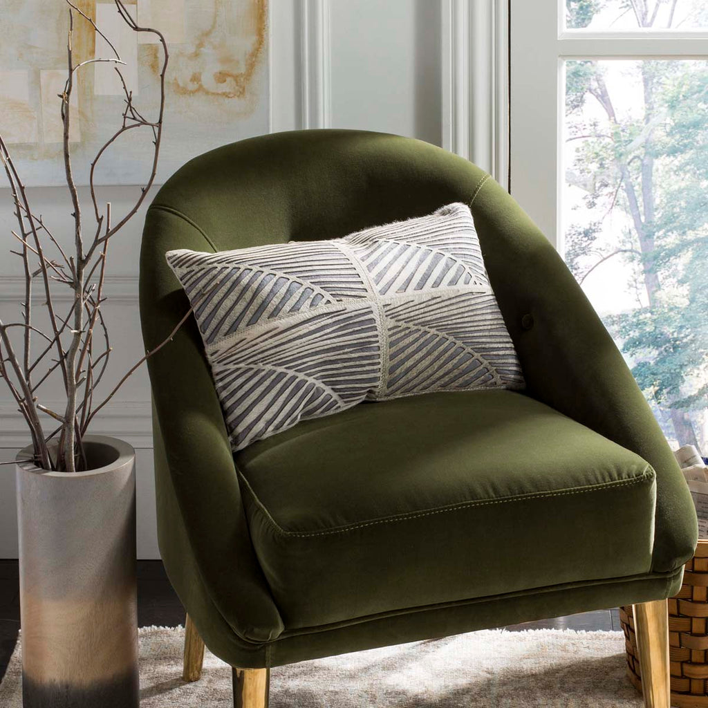 Safavieh Palm Cowhide Pillow - White