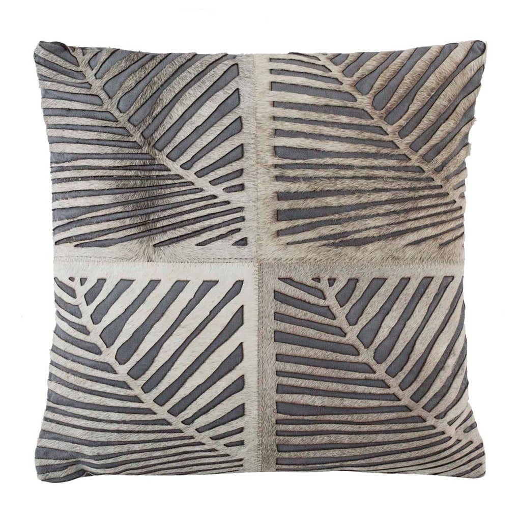 Safavieh Palm Cowhide Pillow - White