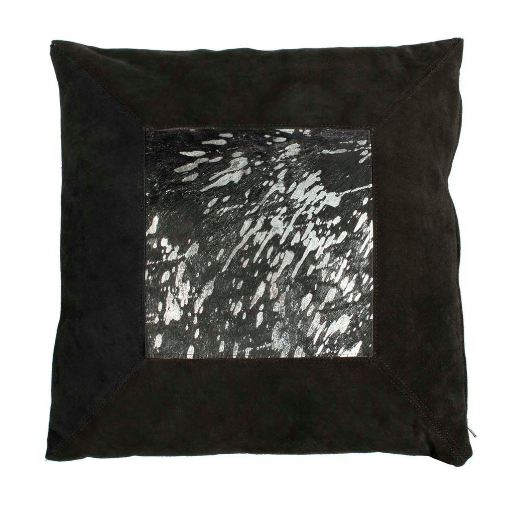 Safavieh Sonoma Metallic Cowhide 20X20 Pillow - Black/Silver