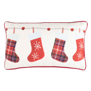Safavieh Holly Jolly Pillow - Ivory/Red