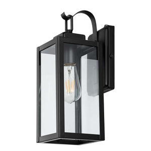 Safavieh Clemens Outdoor Wall Sconce - Matte Black (Set of 2)