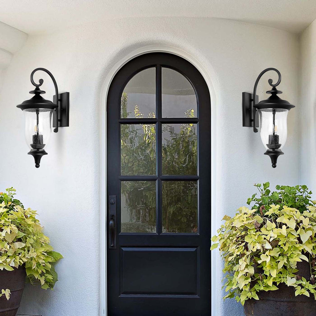 Safavieh Dowell Outdoor Wall Sconce (Set of 2) - Black