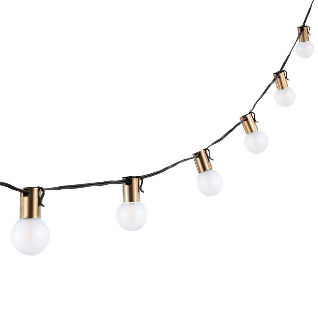 Safavieh Farrynn LED Outdoor String Lights - Brass / Black