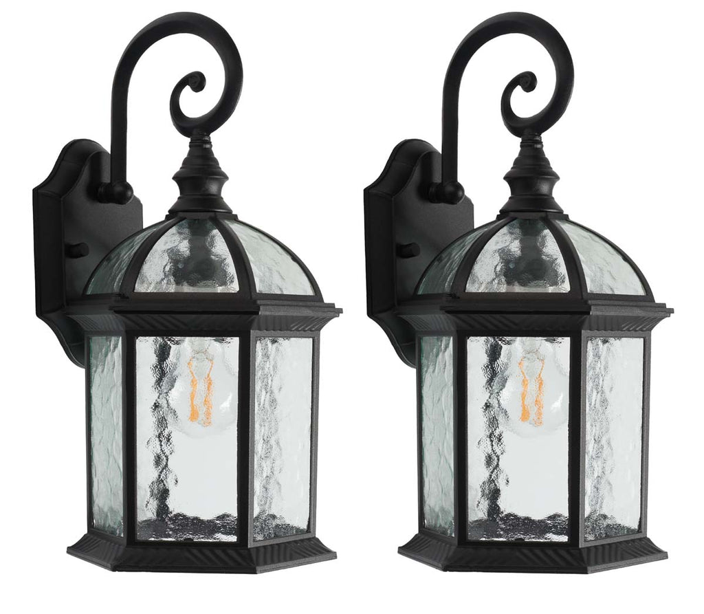 Safavieh Falyn Outdoor Wall Sconce - Black (Set of 2)