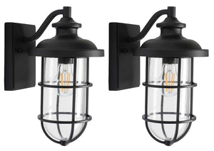 Safavieh Adelle Outdoor Wall Sconce - Black (Set of 2)