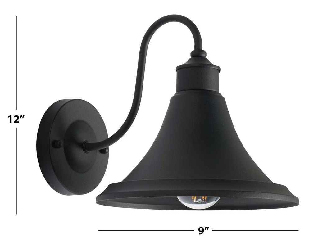 Safavieh Graylyn Outdoor Wall Sconce - Black (Set of 2)