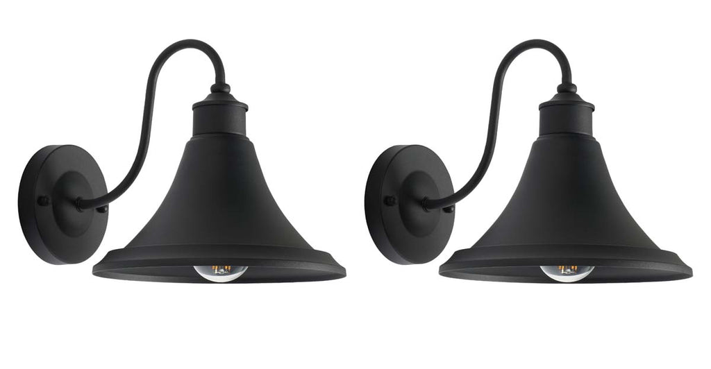 Safavieh Graylyn Outdoor Wall Sconce - Black (Set of 2)