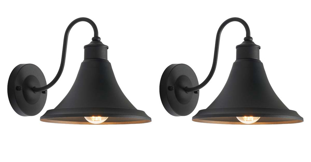 Safavieh Graylyn Outdoor Wall Sconce - Black (Set of 2)
