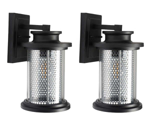 Safavieh Queren Outdoor Wall Sconce - Black (Set of 2)