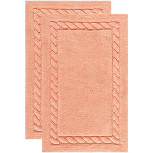 Safavieh Cable Plush Bathmat  - Peach